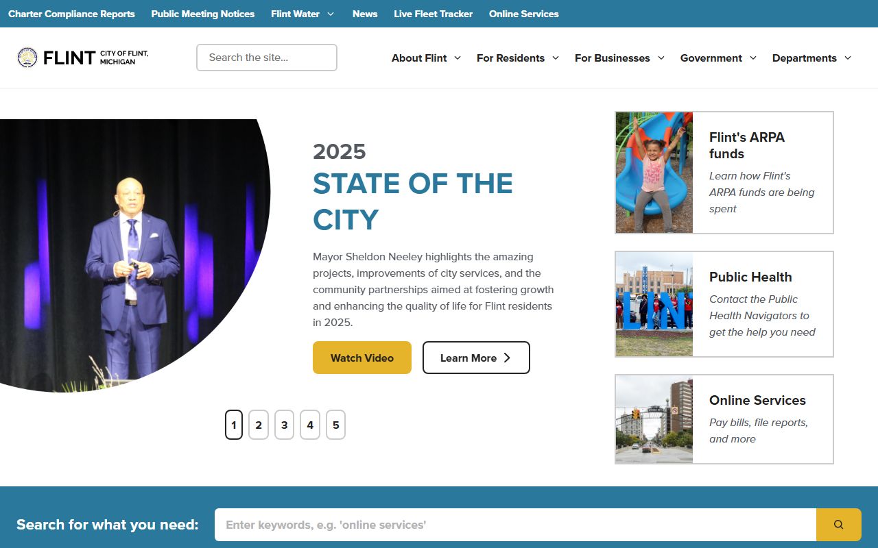 City of Flint official homepage