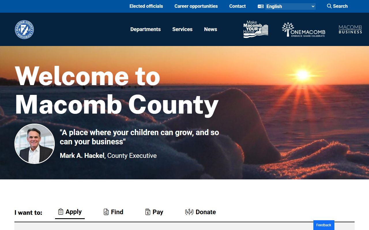 Macomb County government homepage